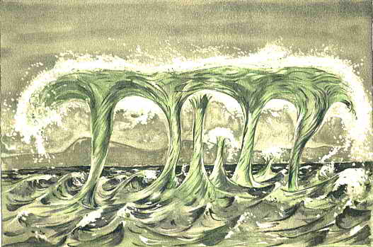 Wasserhosen auf dem Zürichsee 5.Jan. 1919
